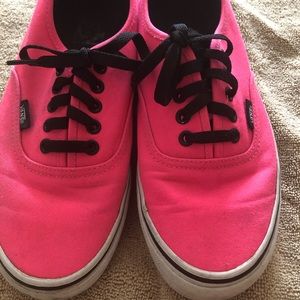💕neon pink Vans💕